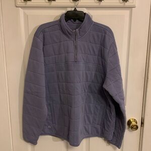 RIDGECUT TOUGHWEAR Quilted Men’s Quarter length Zip Pullover Long Sleeve 2X Blue